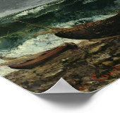 Das Sturmmeer oder, die Welle, 1870 Poster (Ecke)
