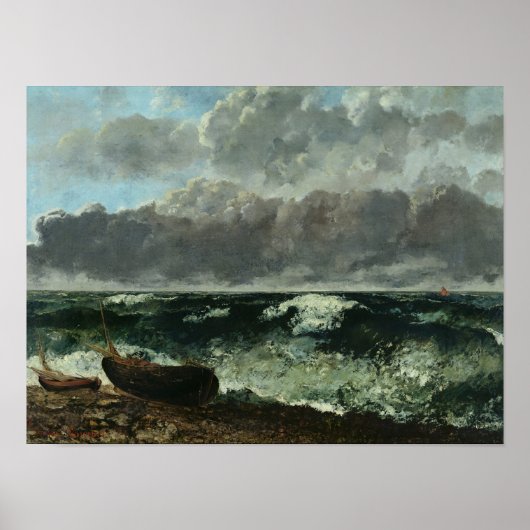 Das Sturmmeer oder, die Welle, 1870 Poster (Vorne)