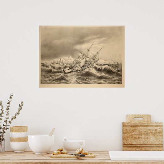 Das Sturmschiff Poster (Küche)