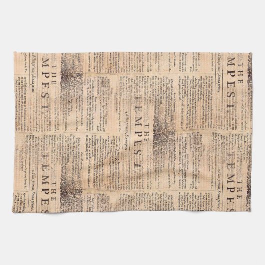 Das Sturmshakespeare-Spiel-Geschirrtuch Handtuch (Horizontal)