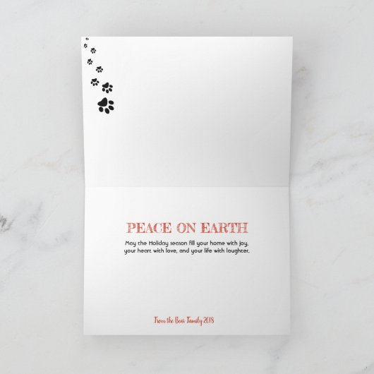 DAS STÜRZEN DURCH DIE SCHNEE Chow-Chow Karten (Innenseite)