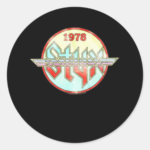 Das STYX Band Top Geschenk für Musikliebhaber für Runder Aufkleber