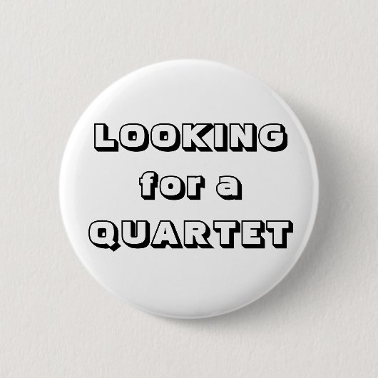 "Das Suchen nach einem Quartett" knöpft Button (Vorderseite)