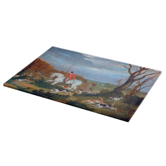 Das Suffolk-Jagdbrett 1833 Fox Hunt Cutting Board Schneidebrett (Ecke)