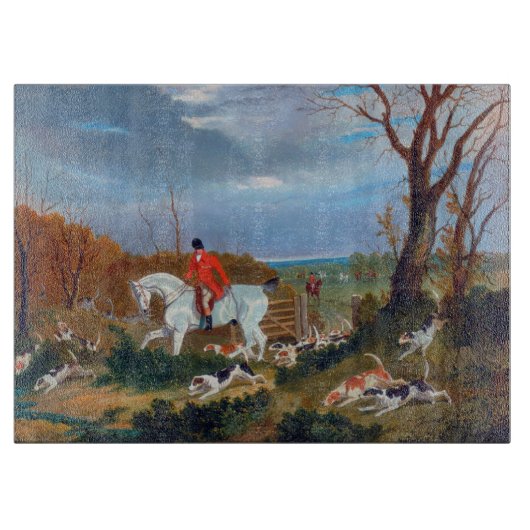 Das Suffolk-Jagdbrett 1833 Fox Hunt Cutting Board Schneidebrett (Vorderseite)