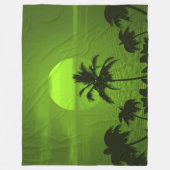 Das Sun Green Tropics Palm Beach Fleecedecke (Vorderseite)