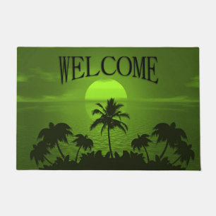 Das Sun Green Tropics Palm Beach Fußmatte