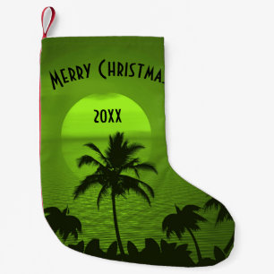 Das Sun Green Tropics Palm Beach Kleiner Weihnachtsstrumpf