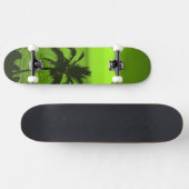 Das Sun Green Tropics Palm Beach Skateboard (Horizontal)