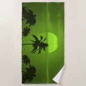 Das Sun Green Tropics Palm Beach Strandtuch (Vorderseite)