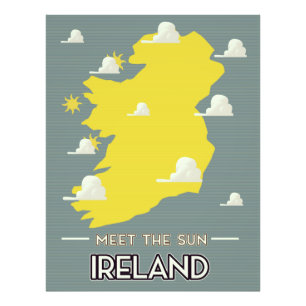 Das Sun Ireland Vintage Reiseplakat Fotodruck