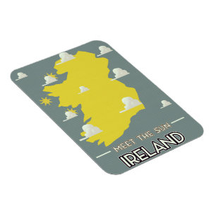 Das Sun Ireland Vintage Reiseplakat Magnet