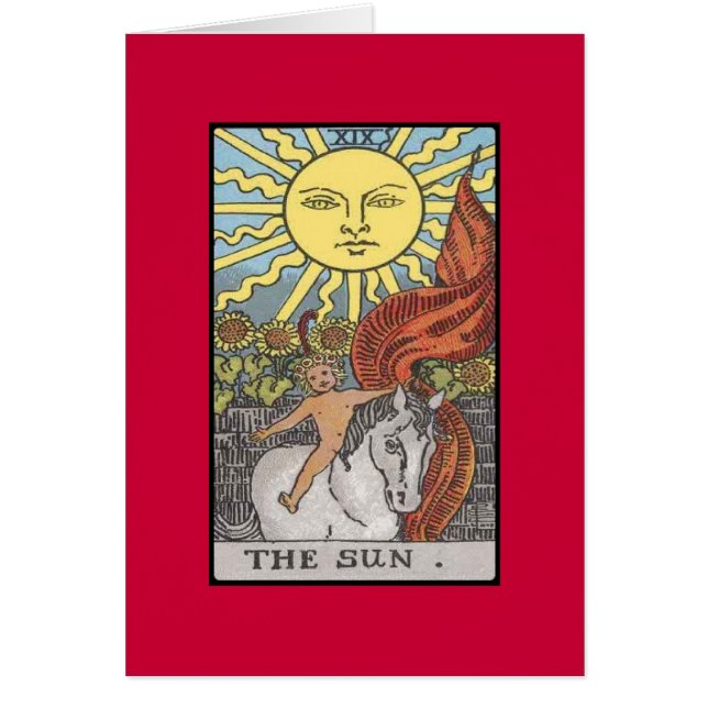 Das sun-Karten-Tarotbild (Vorne)