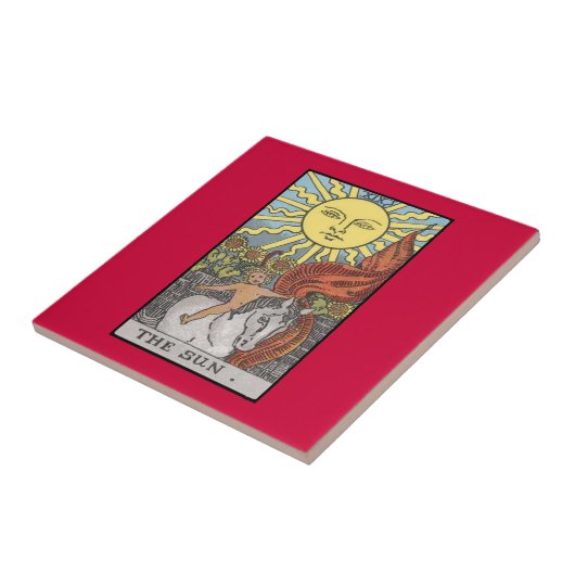 Das sun-Karten-Tarotbild Fliese (Seite)