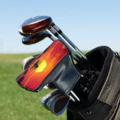 Das Sun Red Tropics Palm Beach Golf Headcover (In Situ)