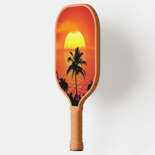 Das Sun Red Tropics Palm Beach Pickleball Schläger (Links)