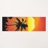Das Sun Red Tropics Palm Beach Yogamatte (Vorderseite (Horizontal))