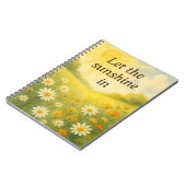Das Sunshine In - Daisy FSpiral Foto Notebook gela Notizblock (Linke Seite)