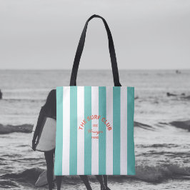 Das Surf Club Wappen Türkis Cabana Strip Tasche