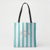 Das Surf Club Wappen Türkis Cabana Strip Tasche (Vorderseite)