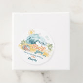 Das Surf-Gastgeschenk markiert das große Geburtsta Geschenkanhänger (Beispiel)