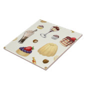 Das süße Muster mit verschiedenen Desserts. Fliese (Seite)