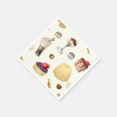 Das süße Muster mit verschiedenen Desserts. Serviette (Ecke)