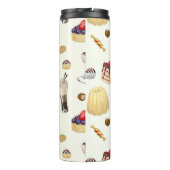 Das süße Muster mit verschiedenen Desserts. Thermosbecher (Rückseite)