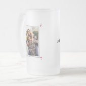 Das süße Romantische Retro-Foto Valentine's Gesche Mattglas Bierglas (Vorderseite Links)