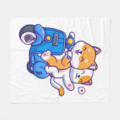 Das süße Shiba-Paar Fleecedecke (Vorderseite (Horizontal))