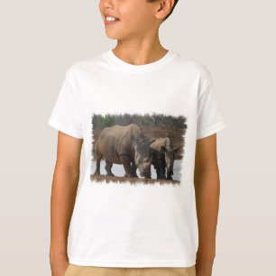Das Sweatshirt der schwarze Rhinos-Kinder T-Shirt