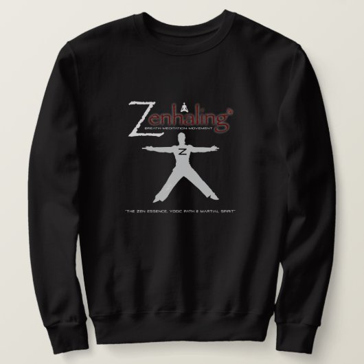 Das Sweatshirt-Schwarzes Zenhaling Männer Sweatshirt (Design vorne)