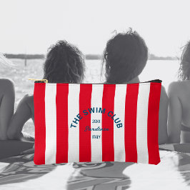 Das Swim Club Wappen Red Cabana Strip Zubehörtasche