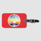 Das Symbol der dunklen Erholung Sunset Ocean Gepäckanhänger (Vorderseite (Horizontal))