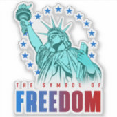 Das Symbol der Freiheit | 4"x 4"- glänzend durchsi Aufkleber (Vorderseite)