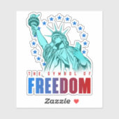 Das Symbol der Freiheit | 4"x 4"- glänzend durchsi Aufkleber (Blatt)