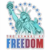 Das Symbol der Freiheit | 8"x 8"- glänzend durchsi Aufkleber (Vorderseite)