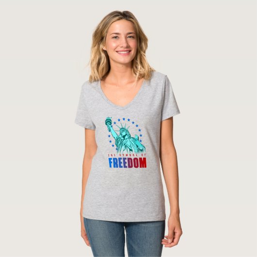 Das Symbol der Freiheit | Women's V-Neck T-Shirt (Vorderseite Vollansicht)