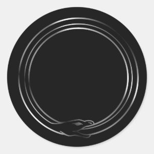 Das Symbol der Schlange von Ouroboros Runder Aufkleber