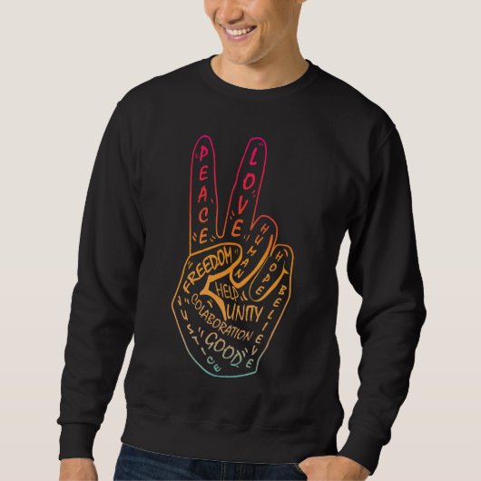 Das Symbol Frieden statt Krieg Sweatshirt (Vorderseite)