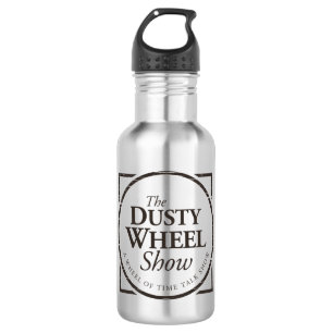 Das Symbol für den Podcast auf dem Dusty Wheel:Tr Edelstahlflasche