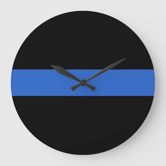 Das Symbol für die Solidarität der Polizei der "bl Große Wanduhr (Vorderseite)