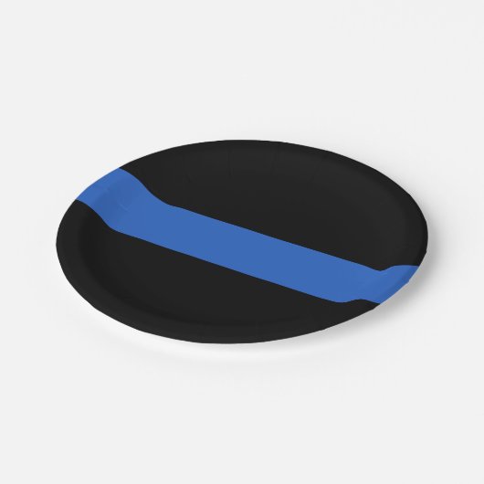 Das Symbol für die Solidarität der Polizei der "bl Pappteller (Schrägansicht)