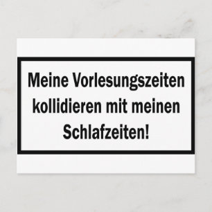 Das Symbol für Studenten Vorlesungszeiten Postkarte