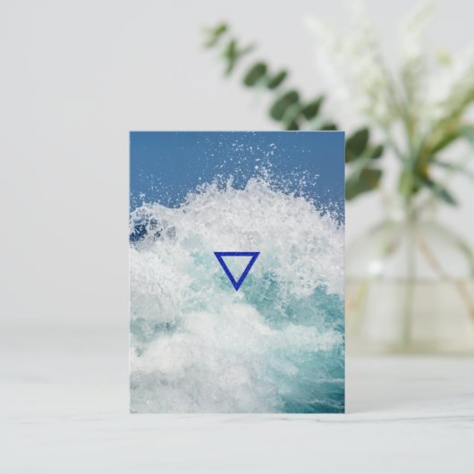 Das Symbol Wasser des Elements Postkarte (Stehend Vorderseite)