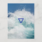 Das Symbol Wasser des Elements Postkarte (Vorderseite)