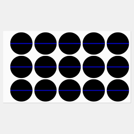 Das symbolische Thin Blue Line-Konzept Etiketten (Blatt)