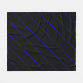 Das symbolische Thin Blue Line-Konzept Fleecedecke (Vorderseite (Horizontal))