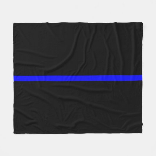 Das symbolische Thin Blue Line-Konzept Fleecedecke (Vorderseite (Horizontal))