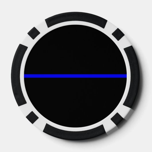 Das symbolische Thin Blue Line-Konzept Pokerchips (Rückseite)